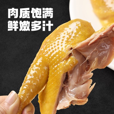 真庄广东梅州客家特产盐焗鲜活现焗走地鸡餐桌下饭菜咸香整只大鸡