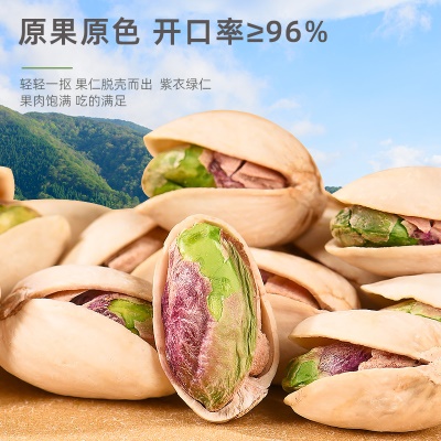 开心果原味批發散装特大粒坚果仁零食小吃无漂白带壳干果炒货罐装