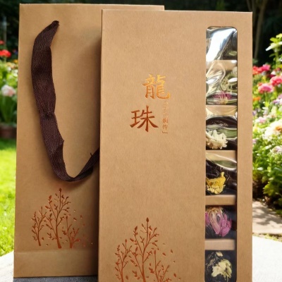 批发云南普洱茶生茶龙珠玫瑰百合牡丹茉莉菊花茶龙珠礼盒装144克