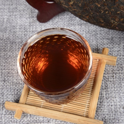 云南普洱茶叶 2012年原料冰岛古树 熟茶饼  100克熟饼茶 古树熟茶