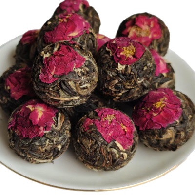 批发云南普洱茶生茶龙珠玫瑰百合牡丹茉莉菊花茶龙珠礼盒装144克