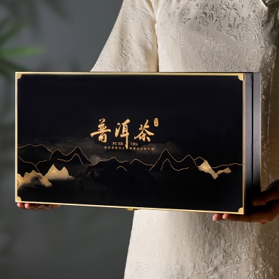 云南普洱茶熟茶饼357g茶叶礼盒装过年礼品高档商务送礼伴手礼批发