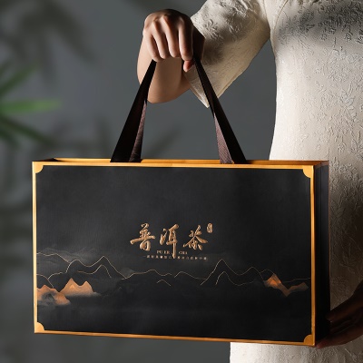 云南普洱茶熟茶饼357g茶叶礼盒装过年礼品高档商务送礼伴手礼批发