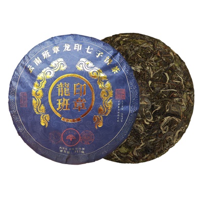 龍印普洱茶生茶357g云南七子饼茶勐海古树茶叶口粮茶生普茶饼