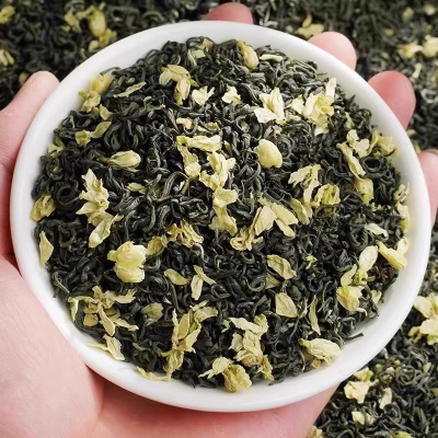 新茶茉莉花茶浓香型系茉莉飘雪茶叶绿茶毛峰碧螺春口粮茶罐装