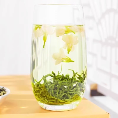 新茶茉莉花茶浓香型系茉莉飘雪茶叶绿茶毛峰碧螺春口粮茶罐装
