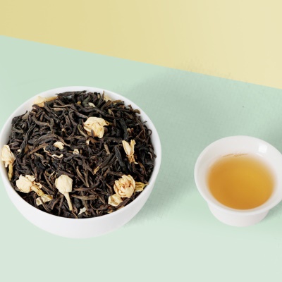 2025新款茶茉莉花茶产地直销小白豪春茶茶叶浓香型罐装铁罐包装