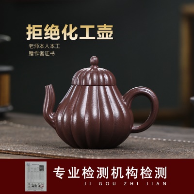 宜兴原矿无添加手工紫砂壶黄龙山紫泥寒清家用茶具茶壶泡茶壶