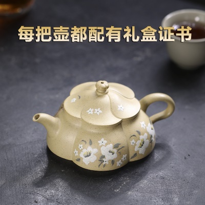 宜兴手工紫砂壶证书全 本山绿泥 隐翠易包浆出水暴爽滴水不漏
