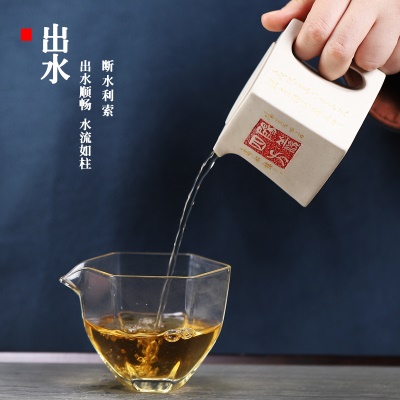 宜兴手工紫砂壶珍藏白段证书齐阳羡四方易包浆出水顺畅滴水不漏