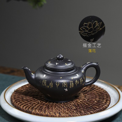 宜兴手工紫砂壶家藏黑罗兰吉祥笑樱证书齐全出水爆爽滴水不漏