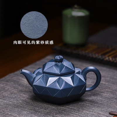 宜兴手工紫砂壶家藏天青泥证书齐全易包浆钻石之光出水暴爽