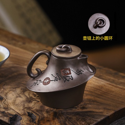 宜兴手工紫砂壶功夫茶具家藏紫茄泥壶润茶香泡茶壶功夫茶具