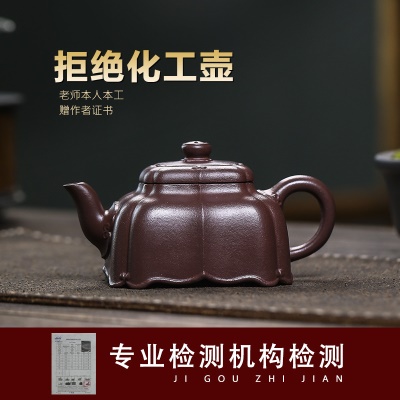 宜兴原矿无添加手工紫砂壶黄龙山紫泥飞凌家用茶具茶壶泡茶壶