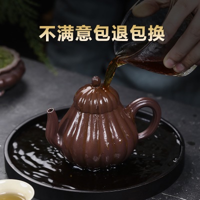 宜兴原矿无添加手工紫砂壶黄龙山紫泥寒清家用茶具茶壶泡茶壶