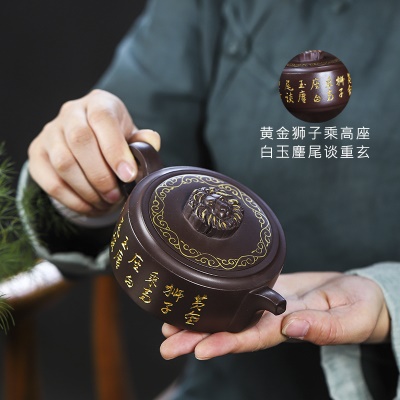 宜兴手工紫砂壶证书全家藏老紫泥王者之风易包浆出水暴爽滴水不漏