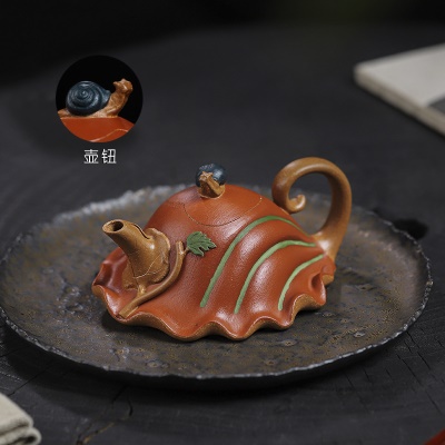 宜兴手工紫砂壶家藏段泥漫步人生花器壶出水爆爽证书全国工手制