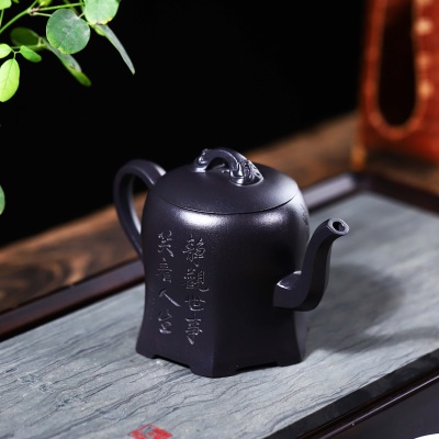 宜兴手工紫砂壶 李一刀名作 玉璧澄水 养生石黄料易包浆出水暴爽