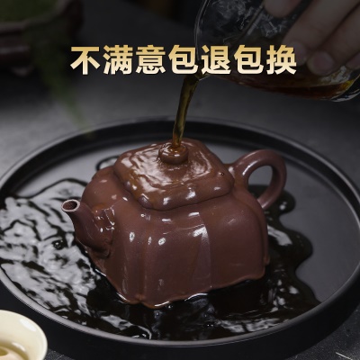 宜兴原矿无添加手工紫砂壶黄龙山紫泥飞凌家用茶具茶壶泡茶壶