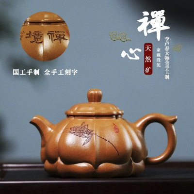 宜兴手工紫砂壶陈腐老段泥易包浆禅心止水立停证书齐全滴水不漏